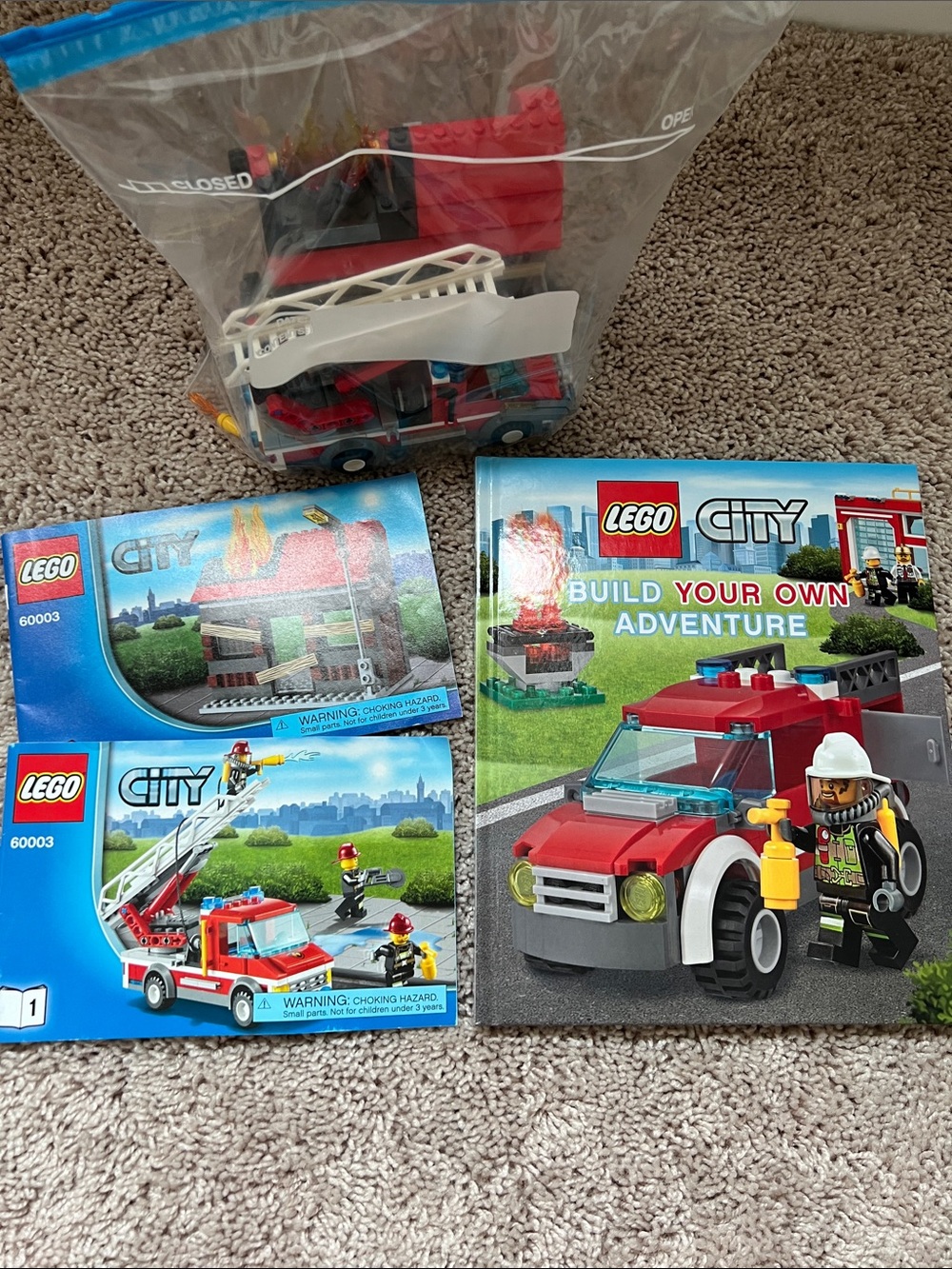 LEGO City 60003 Fire Truck and House Set, Book - Build Your Own Adventure